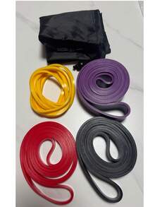 10pcs Multi-Function Carabiner And Handle Door Anchor Resistance Band Set, Pull-Up Assist Elastic Band, Yoga Fitness Training Resistance Band, Suitable For Arm, Leg And Full Body Shaping Workout - A - View 9