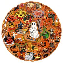 50pcs Vintage Cartoon Halloween Ghost Skull Creative Decorative Storage Box Stationery Notebook Stickers - Multicolor - View 6