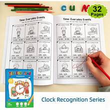 1 Set Buku Latihan Pengenalan Waktu, Buku Latihan Mencocokkan Waktu, Lembar Kerja Latihan Membaca Jam, Buku Aktivitas Waktu Kejadian Harian, Latihan Pekerjaan Rumah, Alat Tulis Sekolah - MultiWarna - View 3