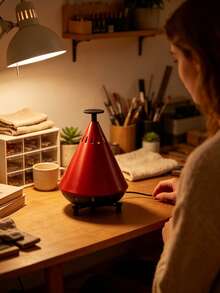 Conical Iron Art Metal Candle Heater, Portable Desktop Tea Light Warmer, Hollow Ventilated Decorative Candle Stove, Suitable For Reading Nook, Bedroom, Living Room Home Decor - Heater - View 9