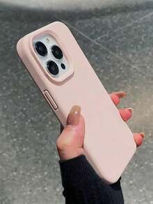 新款液態矽膠粉色手機殼，適用於 iPhone 18 Pro Max、Apple 16、15、14、13、12、17 Pro Max、17 Pro、17，柔軟防震純色極簡智慧型手機保護殼 - 粉色 - 查看 7