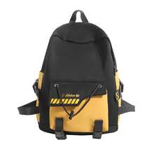 1pc Contrast Color Backpack For Men, Casual Large Capacity Student School Bag, Travel Bag, Simple Fashion Backpack For Women - Multicolor - View 15