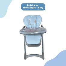 Cadeira Alimentação Refeição Alta Easy Multifuncional - Azul bebê - Visão 8