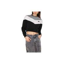 Nike Logo Print Loose Fit Cropped Sports Sweatshirt Women's Black - Black - View 3
