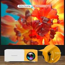 2026 Upgraded Portable Mini Projector, LCD Home Theater Projector With Built-In Speaker And Fast Focus, Compatible With Smartphone, Tablet, Laptop, TV Stick, USB Portable Projector For Movies, Games, Presentations, Home Entertainment, Outdoor Party - Yellowish-white - View 10