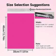 10/20/30pcs Colorful Plastic Shipping Bags, Suitable For Small Businesses, Used For Clothing Mailing, Self-Sealing Waterproof Packaging Bags, Let You Deliver With Confidence - Rose Red - View 22