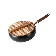Cast Iron Covered Frying Pan, Cast Iron Frying Pan, 26CM Large Capacity Non Stick Iron Pan - Uniform Heat Dissipation, Excellent Insulation Performance - View 7