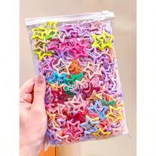 100/50/30/10pcs Cute Y2K Five-Pointed Star BB Clips, Colorful Hair Clips, Basic Hair Accessories - Suitable For Girls, Daily School, Party, Sports, Ae - Multicolor - Ver 1