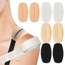 6/4/3/2入 矽膠肩帶防滑墊[裸色+白色+黑色]胸罩肩帶防滑墊、防滑肩墊、隱形矽膠肩墊、柔軟防滑無縫胸罩肩帶墊，女性內衣與內著配件 - 多色 - 查看 21