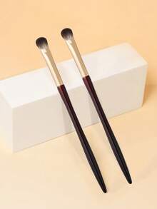 1/2 Pieces New Detail Eye Shadow Brush, Eye Makeup Brush. Large Eye Shadow Blending Brush With High-Resilience Bristles To Create A Natural Eye Makeup Look. Portable For Eye Blending, Base Application, And Detail Highlighting. - Chocolate Brown - View 7