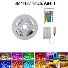 1pc Multi-Color RGB Decor LED Light Strip, 24 Keys Remote, Battery Operated No Plug Self-Adhesive Cuttable Lights For Christmas, Halloween, Birthday, Wedding, Window, Cosplay Background Party Decor (Batteries Not Included) - 24Key DCH - View 11