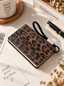 A5 Leopard Print Notebook, 96 Pages Hardcover Journal, Beautiful Animal Print Diary, Suitable For Writing, Studying, Office, School Supplies, Cute Animal Pattern Hardcover Notebook - A - View 15