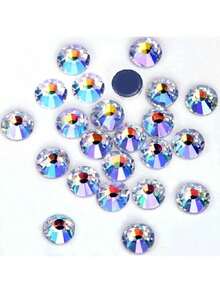 1440pcs Moonlight Color Crystal Hot-Fix Rhinestones, Flat Back Hot-Fix Rhinestones Sequins, Embroidery Clothing Nail Art Decoration Rhinestones - Multicolor - View 2