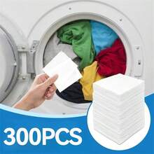 500/300/200/100/50/5pcs Colour Catcher Sheet Proof Color Absorption Paper Anti Cloth Dyed Leaves Laundry Color Run Remove Sheet In Washing Machine - White - View 8