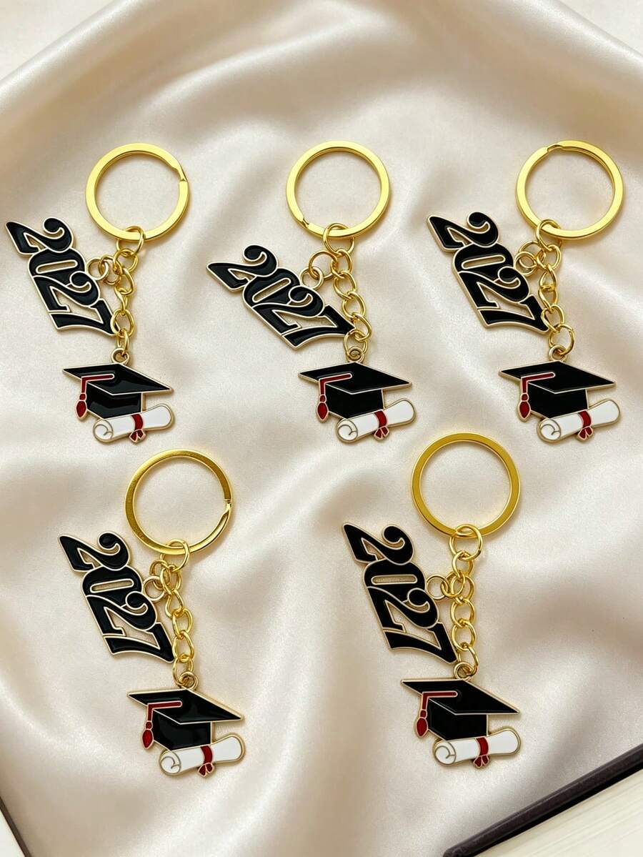 1/2/10pcs Number Shaped Keychain, Key Ring, Key Chain, Women's Keychain, Wallet Chain, Bag Charm, Key Chain, Wallet Charm, Creative Student Accessory, Unisex Car Keychain, Gift For Classmates, Gift For Friends And Besties, Party Favor - Multicolor - View 1