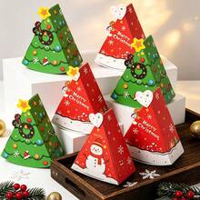 24pcs/Pack Party Gift Boxes, Christmas Candy & Cookie Paper Boxes, Party Atmosphere Decoration - View 3