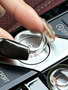 2/1pc Transparent Silicone Start/Stop Button Protective Cover | Anti-Scratch Round Sticker, Suitable For Car Interior | Universal Fit, Compatible With Most Car Models, Easy Installation | Car Dashboard Accessory - Multicolor - View 4