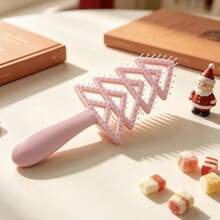1PC Macaron Hollow Rib Comb For Women, Wet & Dry Use Detangling Hair Brush, Home Use Volumizing Styling Portable Air Cushion Comb, Suitable For Long & Short Hair Grooming, Blow-Dry Styling, Home & Travel Hair Care - Multicolor - View 10