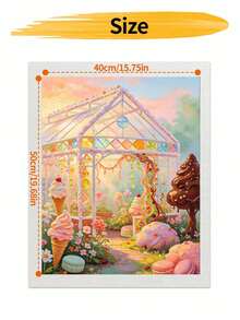 DIY Candy Greenhouse Sweets (Frameless Or Framed 8x12 / 16x20 Inches) Paint By Numbers Kit (Acrylic) Arts & Crafts For Adult Beginners, Home Wall Decor, And Holiday Gifts - Sets - View 10