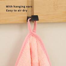 Set 2 Handuk Bulu Karang Lembut - Handuk Wajah dan Handuk Mandi Bordir Kartun Lucu, Handuk Flanel Super Menyerap Cepat Kering Cocok untuk Kamar Mandi, Gym, SPA - MultiWarna - View 9