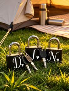 Waterproof Locks For Fences, Locker Locks, Padlocks With Keys.Ack Padlock With 2 Keys Suitable For Gym Lockers. Padlock With Keys, Suitable For Gym Lockers, Gates, Sheds, Fences, Toolboxes. Locking Tents During Outdoor Camping Can Improve Security. - Multicolor - View 4