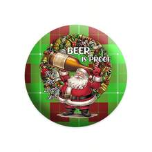 2026-1PC-Christmas Button Badge Collection, Santa Snowman Reindeer Christmas Tree Round Pins, Festive Holiday Backpack Jacket Hat Decoration, Xmas Party Accessory, Stocking Stuffer, Christmas Gift, Birthday Gift, New Year Gift - Multicolor - View 4