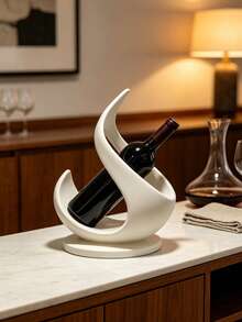 Decorative Wine Bottle Holder Sculpture Ornament, Unique Creative Gift, Multifunctional Desktop Wine Storage Decor, Modern Kitchen And Bar Decoration, Perfect Holiday Gift For Enthusiasts And Collectors - View 3