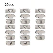 20pcs T-Slot Nuts With Threaded Hammer Head Fasteners - 20 Pieces - View 1