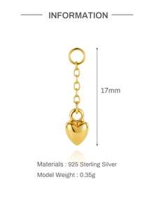 EleRunis 1PC 925 Sterling Silver Dainty Dangle Piercing Charm Drop CZ Build Your Own Handmade Earring Charm Fine Jewelry For Daily Wear Party Engagement - Gold - View 19