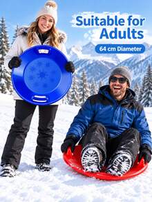 1pc Foldable Thickened Ski Sled, Snow Sled, Snow Tube, Snowboard - Multicolor - View 2