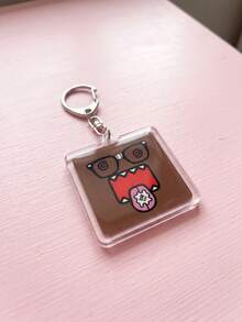 1pc/6pcs Domo-Kun Themed Acrylic Keychains, Featuring Multi-Color Classic Expressions, Funny Glasses, Tongue-Out And Imaginative Cardboard Box Designs, Fashionable Bag Charms, Suitable For Back To School, Gift For Fans, Exquisite Collection, All-Season Use. - Multicolor - View 6