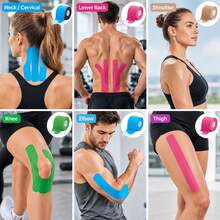 5 Rolls, Kinesiology Tape, Bandage, Muscle Tape, Sports Functional Tape, Dynamic Tape, Suitable For Foot Sports Functional Tape, Daily Exercise, Running - Multicolor - View 6