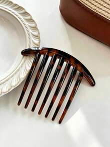 3/1pc French Style Hair Comb, Women's Bun Styling Tool, INS Style, All Season Essential, Suitable For Commute/Date/Daily Fashion Hair Accessory - Multicolor - View 3