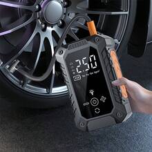 Pompa Ban 150PSI & Kompresor Udara Portabel dengan Pengukur Tekanan Ban & Layar LED - 3X Lebih Cepat, Pompa Sepeda Mini Nirkabel Pintar Sekali Sentuh, Bertenaga USB, Baterai Isi Ulang 7.4V 2000mAh - Wireless - View 2