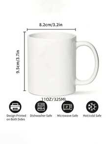 Customizable 11oz Ceramic Coffee Mug, Personalized With Photo, Text And Logo, Holiday Commemorative Cup, Suitable For Office, Home, Father's Day, Valentine's Day Gift, Applicable For Birthday, Engagement, Wedding, Graduation (Single/Double Sided) - Multicolor - View 9