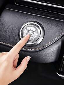 2/1pc Transparent Silicone Start/Stop Button Protective Cover | Anti-Scratch Round Sticker, Suitable For Car Interior | Universal Fit, Compatible With Most Car Models, Easy Installation | Car Dashboard Accessory - Multicolor - View 3
