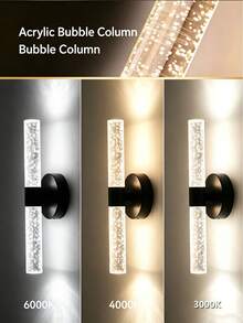 Bubble Crystal Rechargeable LED Wall Light, Remote Control Dimmable 3-Mode Wireless Wall Lamp, Creative Crystal Decorative Light, Suitable For Bedroom, Bathroom, Dressing Area, Entrance Hallway Background Wall - Multicolor - View 6