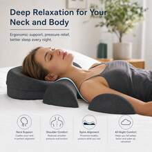 Ergonomic Memory Foam Headrest And Back Pillow, Skin-Friendly Removable Cover, Beauty Salon SPA Massage Back Pillow, Suitable For Living Room, Bedroom, Office, Outdoor, Car And Other Home Decor, Perfect Gift For Family And Friends - U-shaped Pillow - View 6