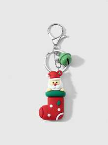 1pc Christmas Series Santa Claus Sleigh Reindeer Snowman Gift Keychain Bag Pendant - Multicolor - View 25