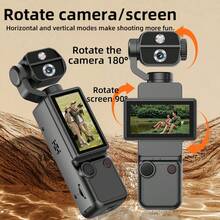4K Ultra-High-Definition Handheld Digital Camera,4K Video Recording, Sensitive Chip,180° Rotating Lens, With Flash, Supports Night Shooting, Autofocus, Landscape/Portrait Modes, Equipped With A 64Gb Sd Card, 1000mAh Battery - View 1