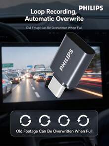 PHILIPS Type-C Car USB Drive For Dash Cam Sentry Mode 4K Video Recording 160MB/S High Speed Compatible With  Li Auto Zhiji Leapmotor Chery XPeng Deepal MG 64G Approx. 16 Hours Storage 15UA - View 4
