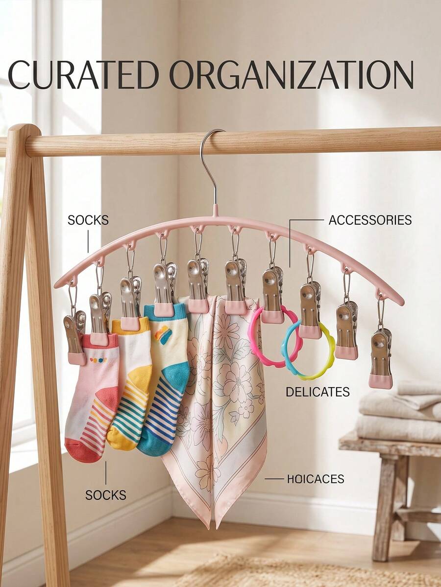 Travel Clothes Hanger, Multi-Functional Clothes Storage Rack, Multiple Colors Available, Travel Hanger, Hat Storage Rack - Multicolor - View 1