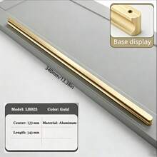 Furniture Handles, Black & Gold Cabinet And Wardrobe Pulls, Solid Aluminum Kitchen Cabinet Handles, Long Cabinet Drawer Pulls - Multi-color - View 18