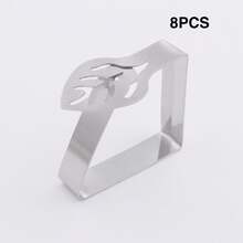 16pcs Stainless Steel Tablecloth Clips, Decorative Tablecloth Fixing Clips, Suitable For Outdoor Picnic, Camping, Party, Kitchen Accessories, Christmas Home Decor, Tablecloth, Christmas Dining Table Decoration, Wedding Decoration - Primary Color - View 19