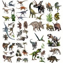 10 Realistic Dinosaur Pattern Design Temporary Tattoo Stickers, Suitable For Arms, Face, Legs, Body Art Decoration, Perfect For Festivals, Parties, Birthday Gifts, Gift Bag Fillers - Multicolor - View 6