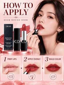 Dior Charm Lipstick (Satin 720, 1.5g/3.5g), Long-Lasting, Non-Smudging, High Pigment, Non-Drying, Moisturizing Formula, Satin Texture, Suitable For Beginners - Satin 720 - View 11