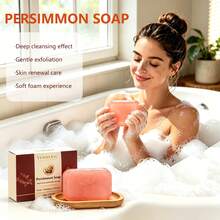 YURHERSU Persimmon Soap Gentle Cleansing Facial Soap Moisturizing Bath Soap - Persimmon Soap - View 8