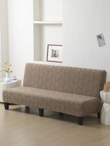 Foldable Jacquard Sofa Cover, Suitable For Armless Sofa Beds . New Style. Easter, Thanksgiving, Wedding Fall Decor - Camel - View 9