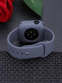 2合1運動矽膠錶帶與錶殼，相容 40mm、41mm、42mm、44mm、45mm、46mm 與 49mm 尺寸，柔軟舒適鉚接矽膠錶帶搭配防摔鏤空矽膠保護殼，適用於 Series Ultra/12/11/10/9/8/7/6/5/4/SE 機型，中性防水運動錶帶與錶殼套組 - 矽膠錶帶+錶殼-太空灰 - 查看 5