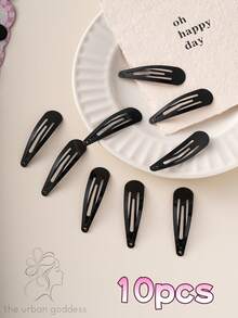 100pcs/Set Black 1.96 Inch Women Hair Clips - Suitable For Daily Styling, Braiding, Loose Hair, Bangs Fixing, Makeup And Bathing Multi-Functional Hair Accessories. - Black - View 8